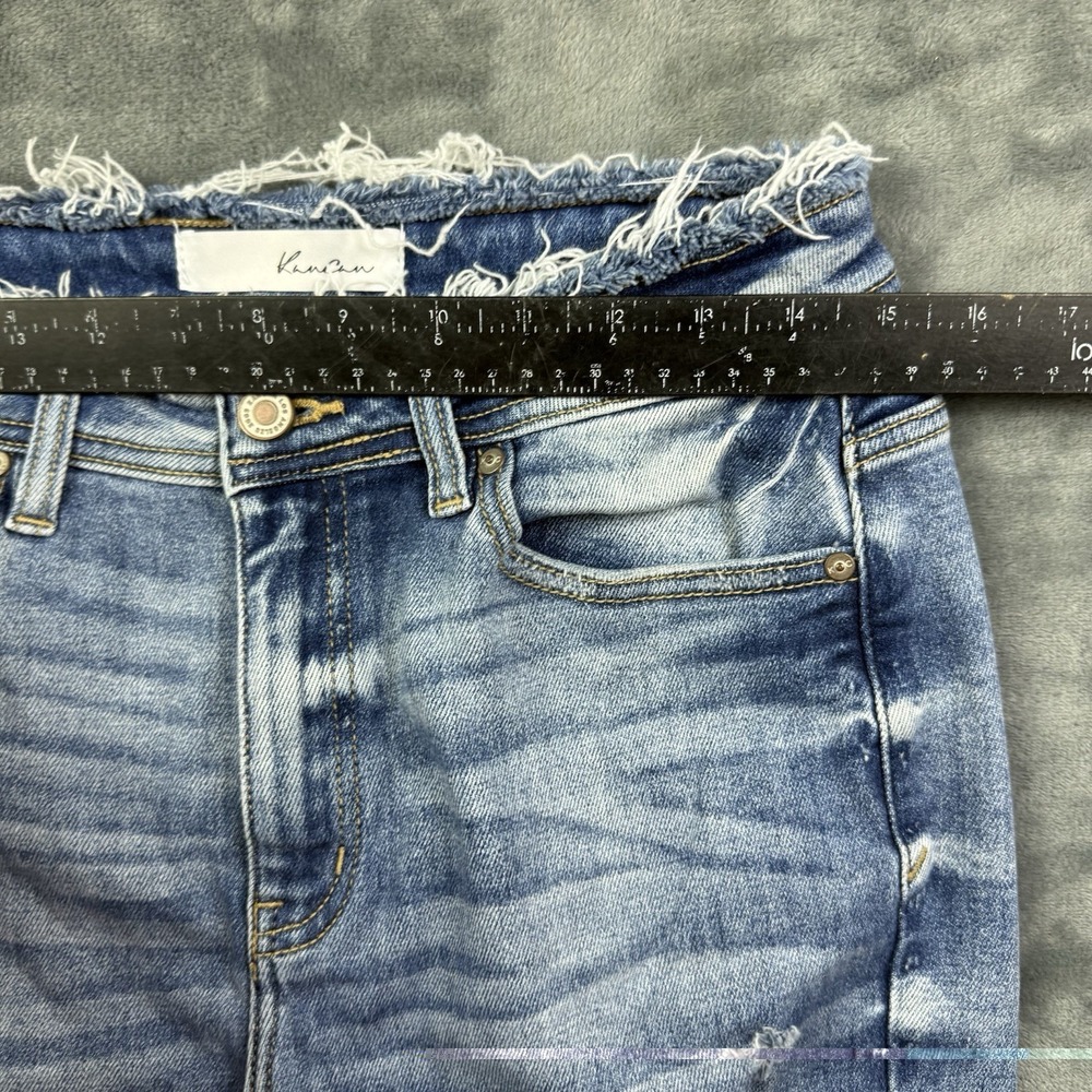 KanCan Jeans Medium Wash Distressed Waist Midrise Stretch Denim Casual 5 / 26 - Picture 4 of 7